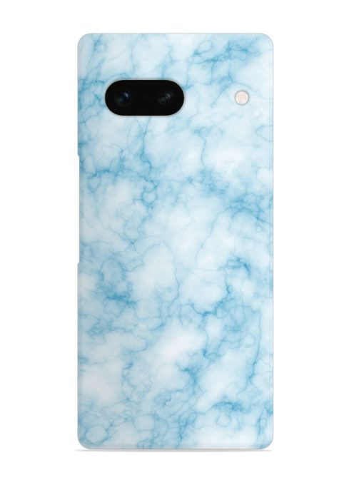 Blue White Natural Marble Snap Case for Google Pixel 7A Zapvi