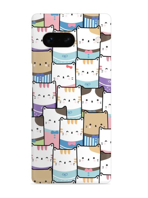 Cute Adorable Cat Snap Case for Google Pixel 7A Zapvi