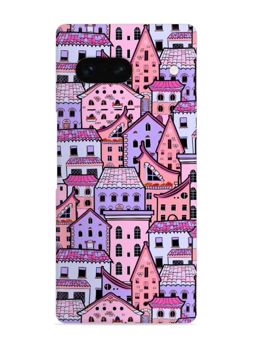 Seamless Pattern Houses Snap Case for Google Pixel 7A Zapvi