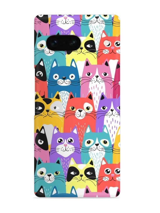 Funny Cartoon Cats Snap Case for Google Pixel 7A