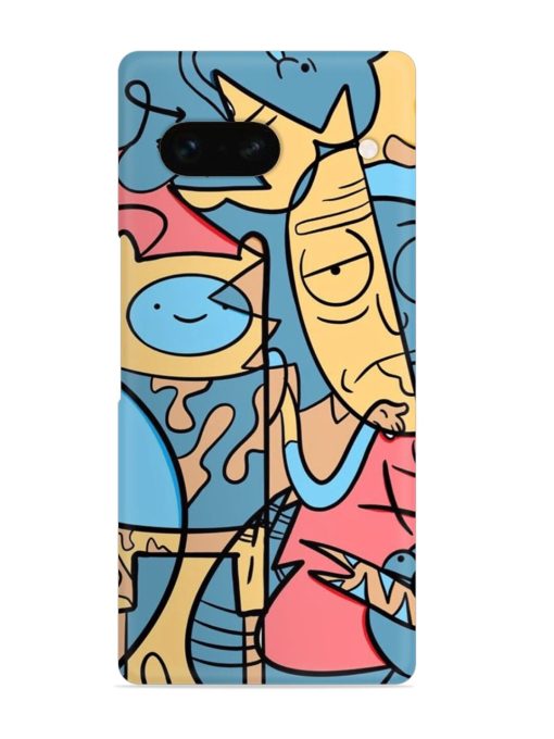 Silly Face Doodle Snap Case for Google Pixel 7A Zapvi