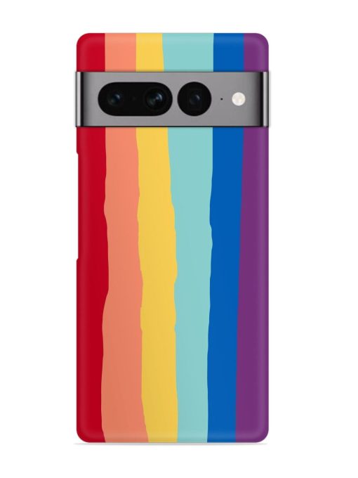 Rainbow Genuine Liquid Snap Case for Google Pixel 7 Pro Zapvi