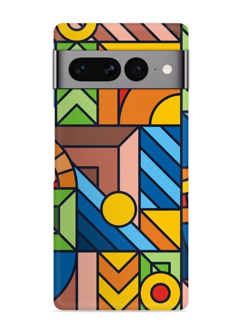 Colorful Geometric Snap Case for Google Pixel 7 Pro Zapvi