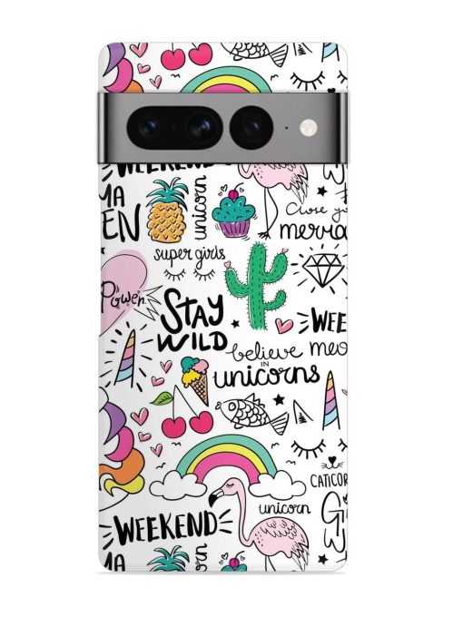 Unicorn Ice Cream Snap Case for Google Pixel 7 Pro Zapvi