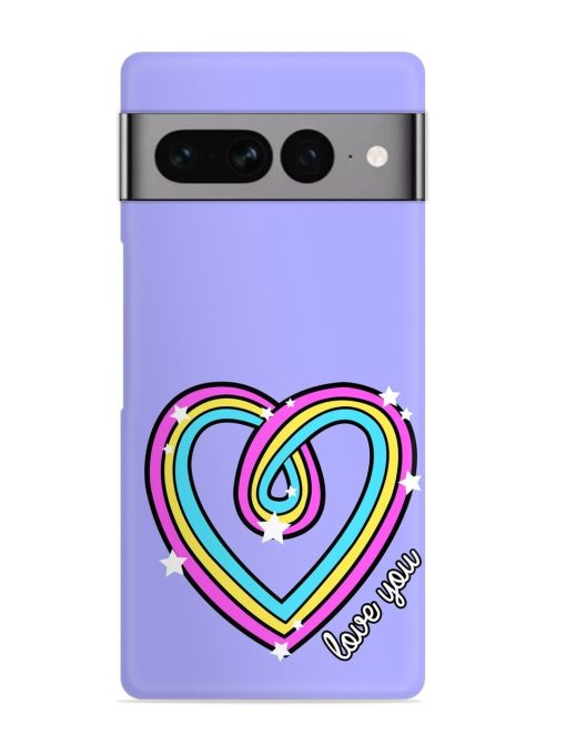 Colorful Rainbow Heart Snap Case for Google Pixel 7 Pro