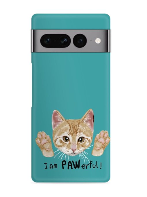 Typography Slogan Cat Snap Case for Google Pixel 7 Pro Zapvi