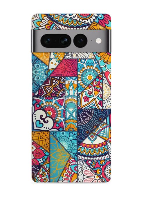 Patchwork Pattern Vintage Snap Case for Google Pixel 7 Pro Zapvi