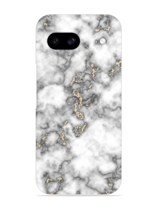 Gray And Gold Marble Snap Case for Google Pixel 8A Zapvi