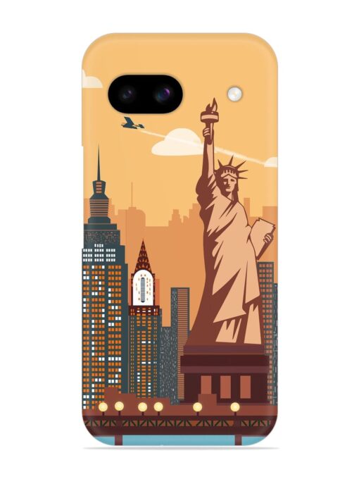 New York Statue Of Liberty Architectural Scenery Snap Case for Google Pixel 8A Zapvi