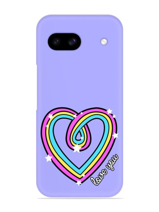 Colorful Rainbow Heart Snap Case for Google Pixel 8A