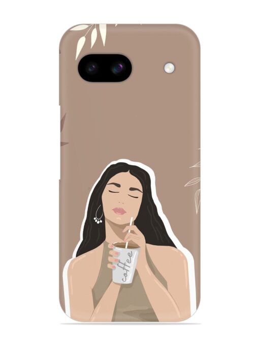 Girl With Coffee Snap Case for Google Pixel 8A Zapvi