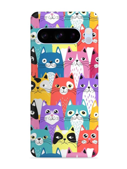 Funny Cartoon Cats Snap Case for Google Pixel 8 Pro Zapvi