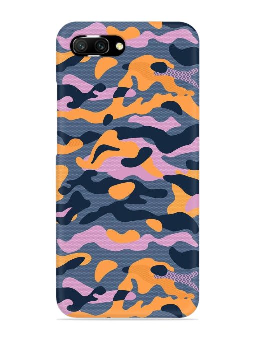 Camouflage Army Military English Orange Art Snap Case for Honor 10 Zapvi