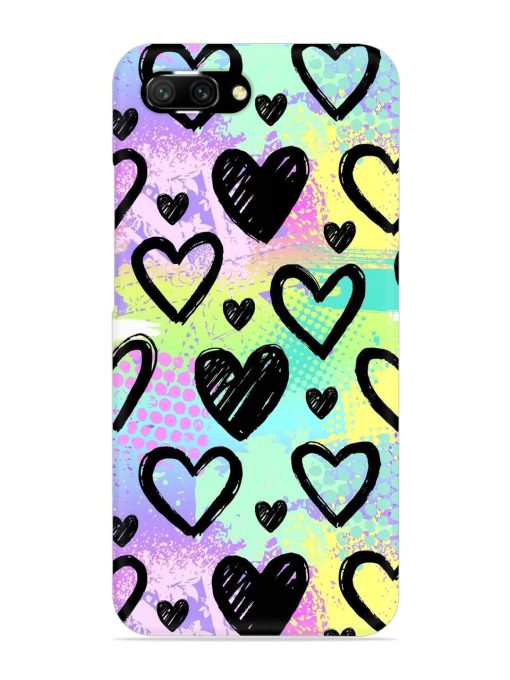 Bright Pattern Hearts Snap Case for Honor 10 Zapvi