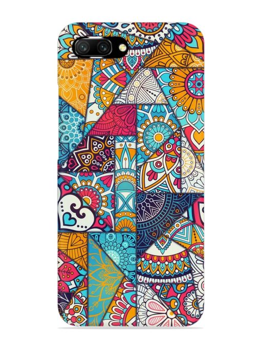 Patchwork Pattern Vintage Snap Case for Honor 10 Zapvi