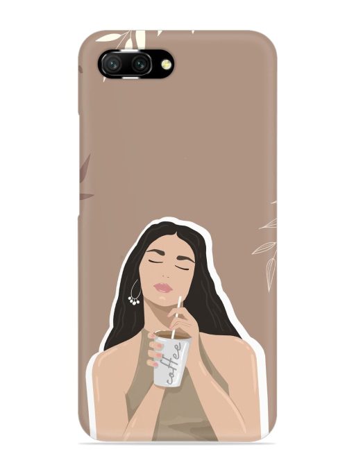 Girl With Coffee Snap Case for Honor 10