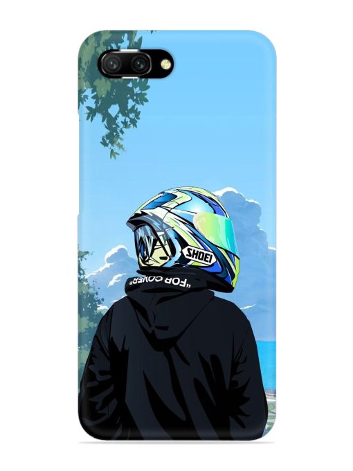 Rider With Helmet Snap Case for Honor 10 Zapvi