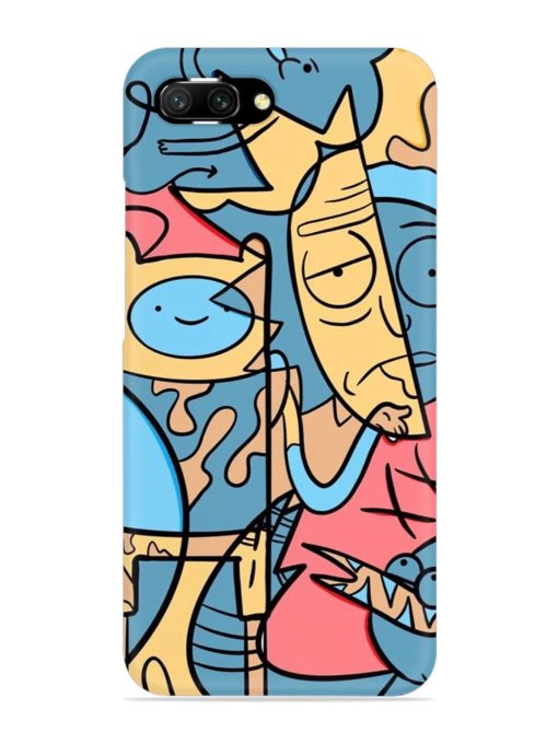 Silly Face Doodle Snap Case for Honor 10