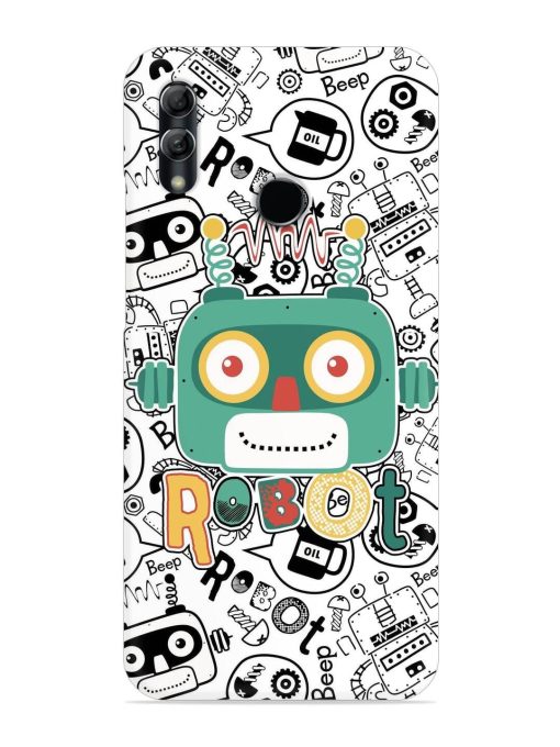 Robot Modern Seamless Pattern Snap Case for Honor 10 Lite Zapvi