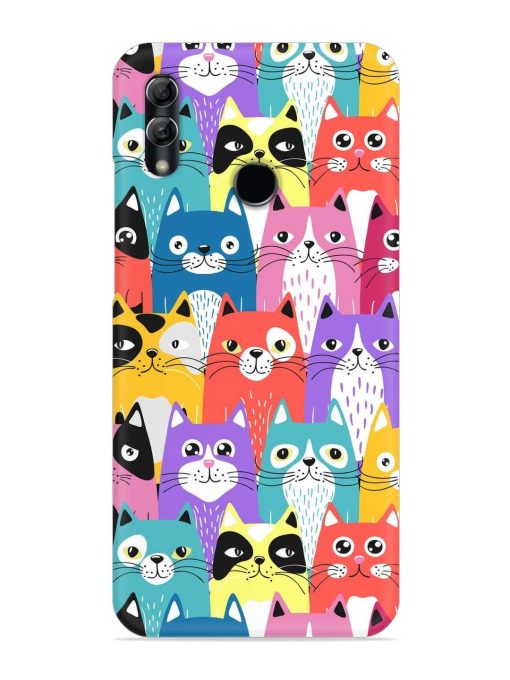 Funny Cartoon Cats Snap Case for Honor 10 Lite Zapvi