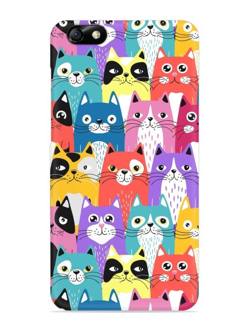 Funny Cartoon Cats Snap Case for Honor 4X Zapvi