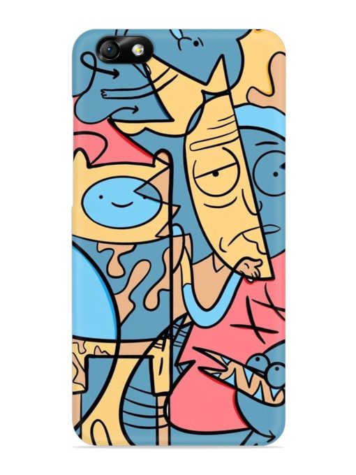 Silly Face Doodle Snap Case for Honor 4X Zapvi