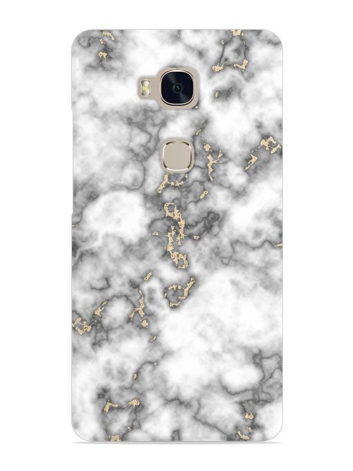 Gray And Gold Marble Snap Case for Honor 5X Zapvi