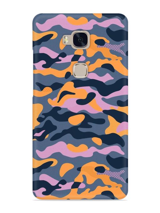 Camouflage Army Military English Orange Art Snap Case for Honor 5X Zapvi