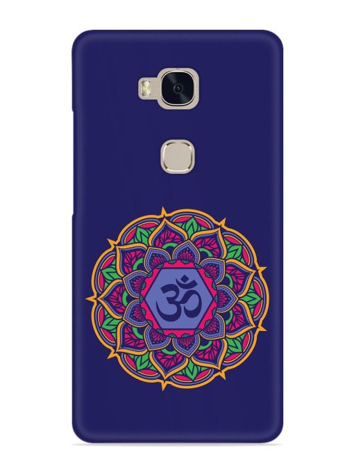 Om Mandala Art Blue Snap Case for Honor 5X Zapvi