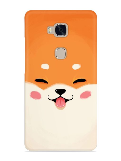 Cute Dog Face Vector Snap Case for Honor 5X