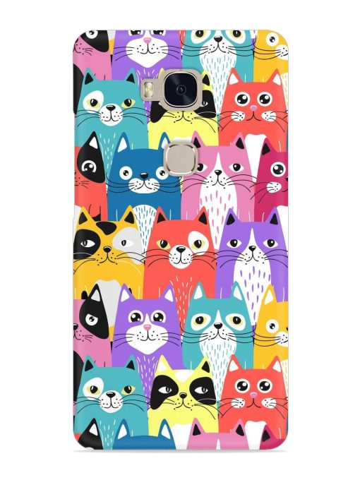 Funny Cartoon Cats Snap Case for Honor 5X Zapvi