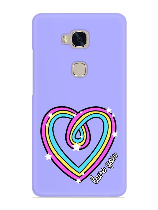 Colorful Rainbow Heart Snap Case for Honor 5X Zapvi