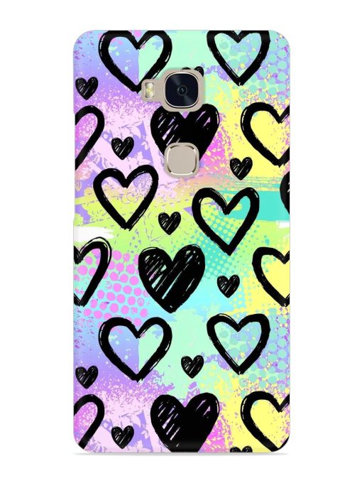 Bright Pattern Hearts Snap Case for Honor 5X