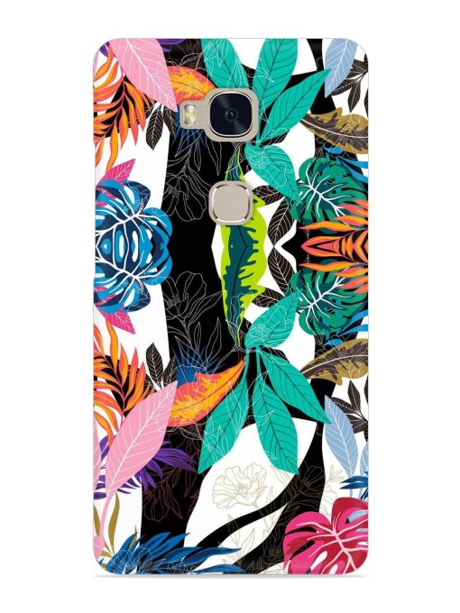 Floral Pattern Bright Snap Case for Honor 5X Zapvi