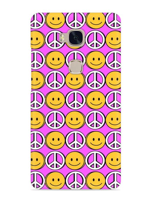 Smiley Face Peace Snap Case for Honor 5X Zapvi