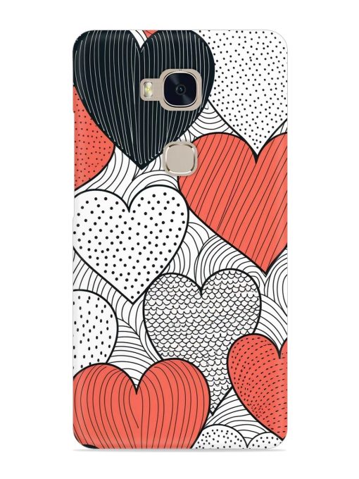 Girly Heart Seamless Snap Case for Honor 5X Zapvi