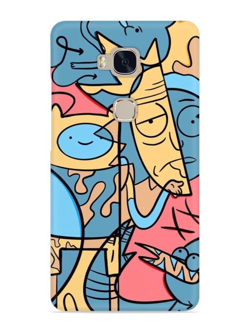 Silly Face Doodle Snap Case for Honor 5X Zapvi