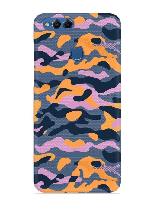 Camouflage Army Military English Orange Art Snap Case for Honor 7X Zapvi