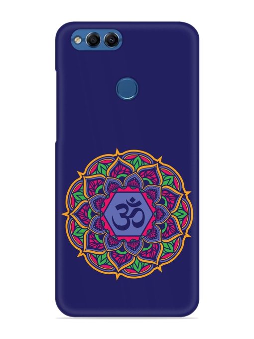 Om Mandala Art Blue Snap Case for Honor 7X