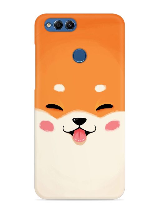 Cute Dog Face Vector Snap Case for Honor 7X