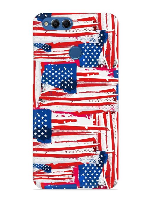 Usa Flag Seamless Snap Case for Honor 7X Zapvi