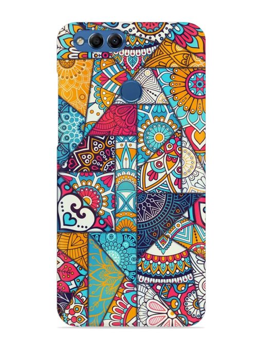 Patchwork Pattern Vintage Snap Case for Honor 7X Zapvi