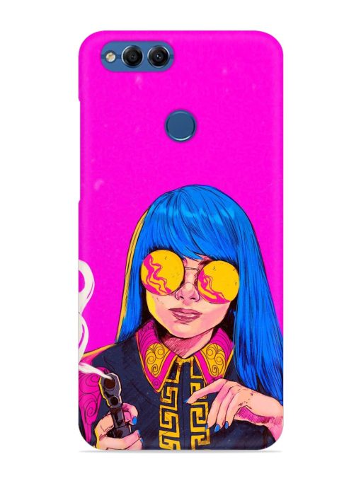 Aesthetic Anime Girl Snap Case for Honor 7X