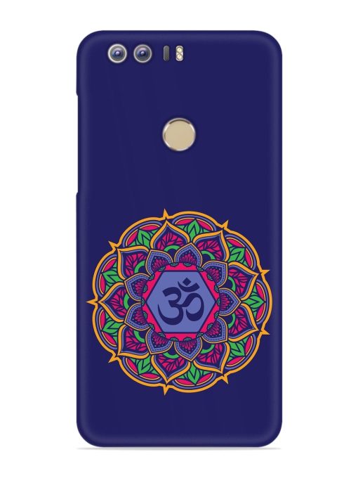 Om Mandala Art Blue Snap Case for Honor 8