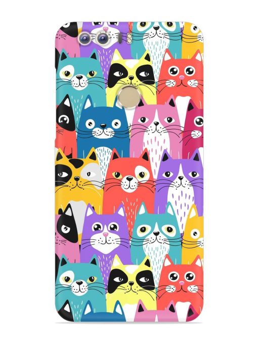 Funny Cartoon Cats Snap Case for Honor 8