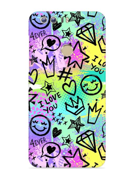 Bright Seamless Pattern Snap Case for Honor 8 Zapvi