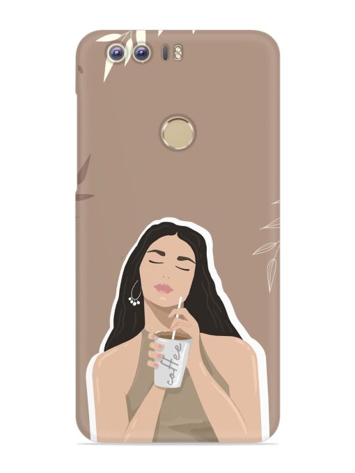 Girl With Coffee Snap Case for Honor 8