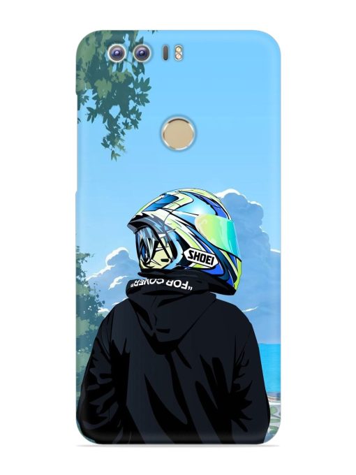 Rider With Helmet Snap Case for Honor 8 Zapvi