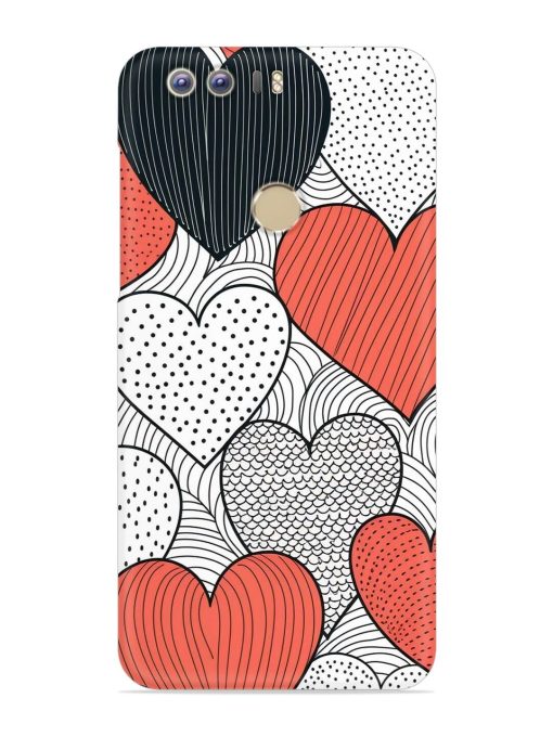 Girly Heart Seamless Snap Case for Honor 8 Zapvi