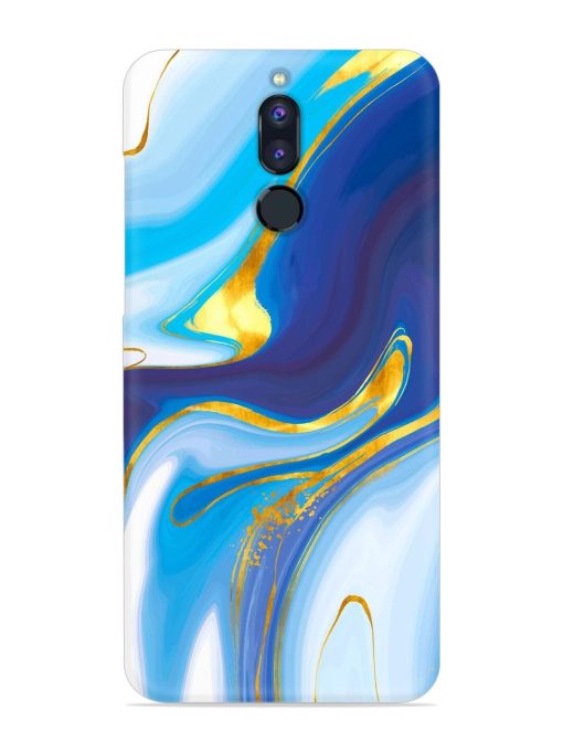 Watercolor Background With Golden Foil Snap Case for Honor 9I Zapvi